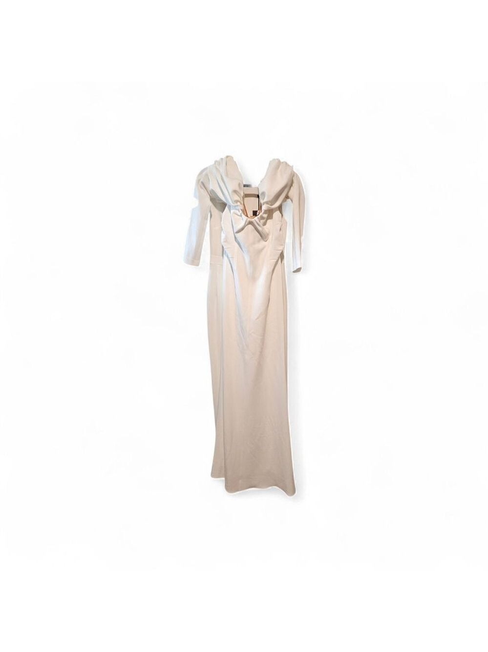 A.L.C. White Off-the-Shoulder Long Sleeve Maxi Dress Size 2 - Picture 4 of 10